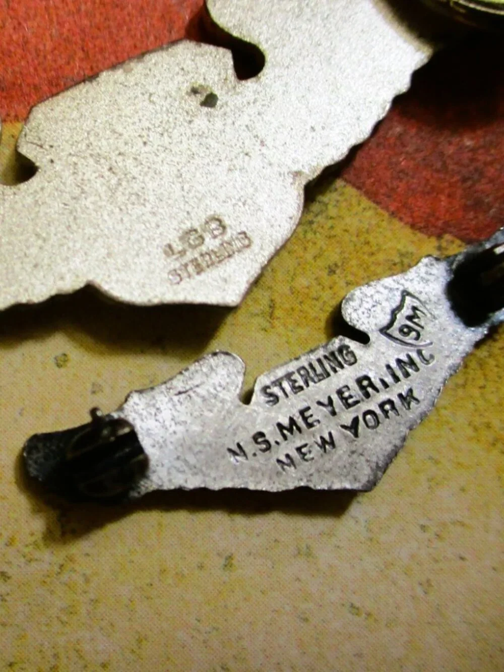 USAF Enlisted Navigator Wing Pair: Sterling Silver NS Meyer